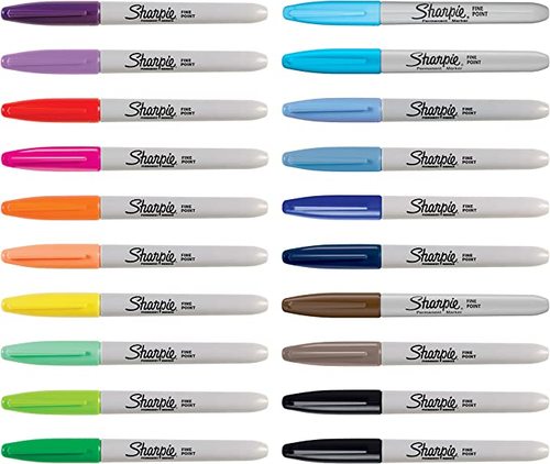סט 28 טושים SHARPIE PERMANENT -טווס (מהדורה מיוחדת)