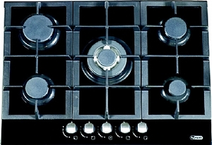 כיריים גז זכוכית שחורה Ly Vent HOT675