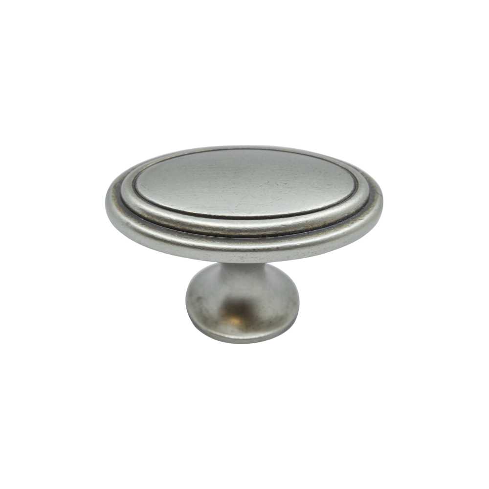 ידית כפתור Oval - בראס עתיק מושחר