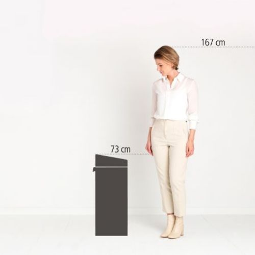 פח טאץ אובלי 40 ליטר - ניקל מוברש Brabantia