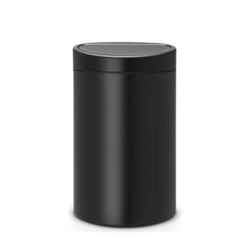 פח טאץ אובלי 40 ליטר - שחור מט Brabantia