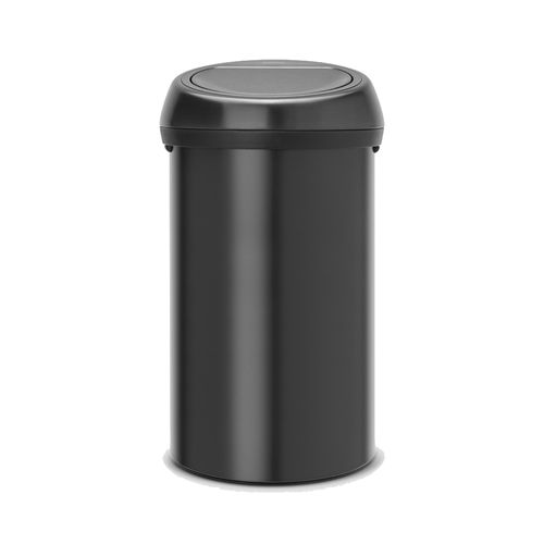פח טאץ עגול 60 ליטר - שחור מט Brabantia