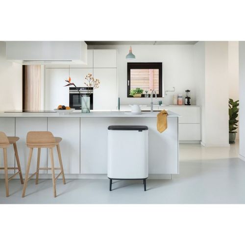 פח טאץ הפרדה 30+30 ליטר BO - לבן Brabantia