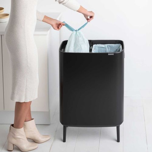 פח טאץ הפרדה 30+30 ליטר BO - שחור Brabantia