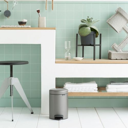 פח פדל 3 ליטר NewIcon - פלטיניום Brabantia