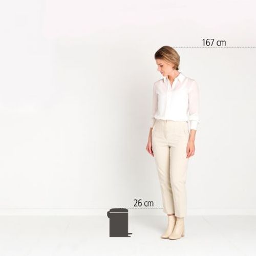 פח פדל 3 ליטר NewIcon - פלטיניום Brabantia