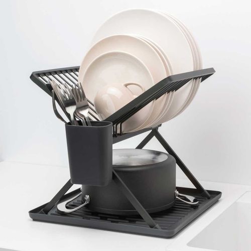 מתקן ייבוש כלים מתקפל קטן - שחור Brabantia