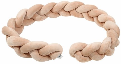 נחשוש צמה/קלוע מעוצב ועבה 100% כותנה - בייבי פינגווין גוון חול המדבר