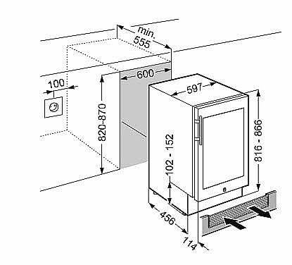 מקרר יין Liebherr WTes 1672 ‏34 ‏בקבוקים ליבהר