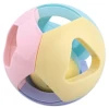כדור משחק מפלסטיק עם רעשן - צבעי פסטל