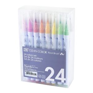 טוש מכחול זיג ZIG CLEAN COLOR - סט 24 צבעים