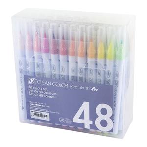 טוש מכחול זיג ZIG CLEAN COLOR - סט 48 צבעים
