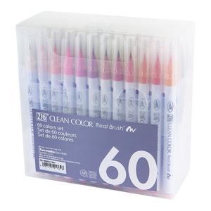 טוש מכחול זיג ZIG CLEAN COLOR - סט 60 צבעים
