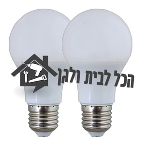 זוג נורות לד לבן Semicom LED A60 E27 10W סמיקום