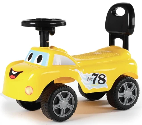 בימבה חביבה מחייכת עם צופר לילדים - צהוב