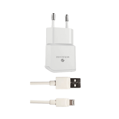 מטען קיר מאושר אפל + כבל  MIRACASE MFI MWCS240 2.4A