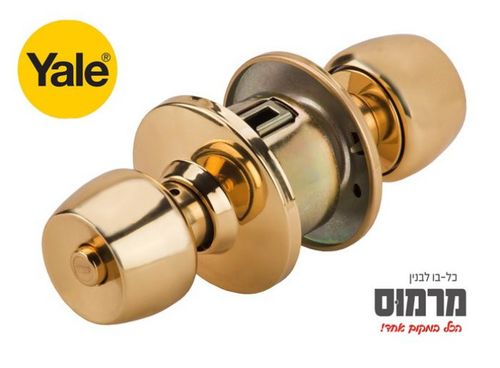 מנעול כפתור כדורי בגימור זהב Yale