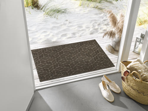 מפתן כניסה עלים חום כהה DUNE LEAFS floor mat 60X90