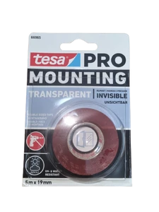 TESA 66965-5 - סרט הדבקה שקוף דו-צדדי מקצועי רוחב 19 מ"מ אורך 5 מ