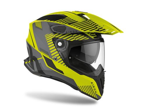 קסדה דו שימושית אירו צהוב / שחור - AIROH COMMANDER BOOST V22