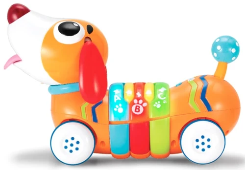כלבלב אינטראקטיבי מנגן ומאיר עם שלט אינפרא אדום