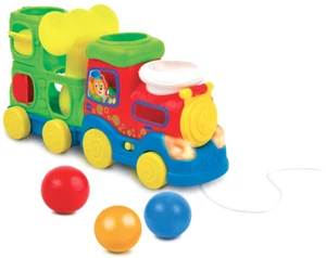 רכבת הך פטיש אורקולי עם 3 כדורים צבעוניים