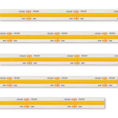 חבל לדים 1 מטר מתוך גליל 50 מטר לבן חם IP67 15W 24V לפרופיל אלומיניום