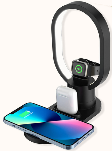 מעמד טעינה 4 ב-1 משולב מנורת לילה Qi Energy LIGHT