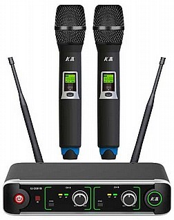 זוג מיקרופונים אלחוטיים UHF ICM 2065-2081B - 794 
