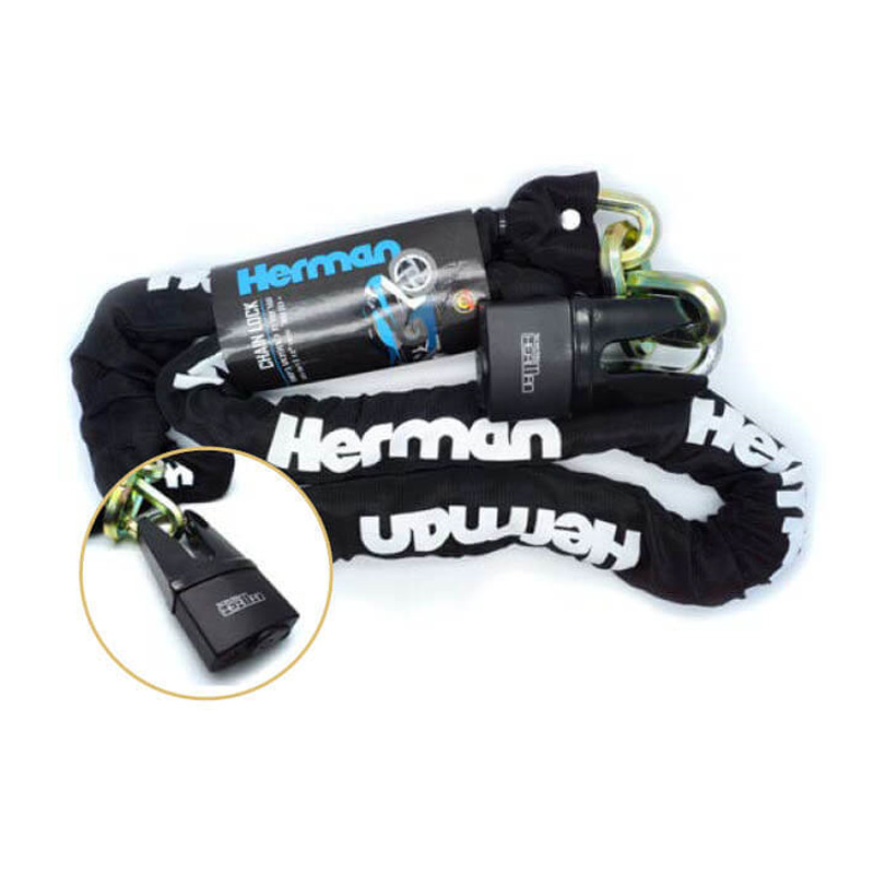שרשרת לאופנוע ביטוח + מנעול דגם 721 מידה 12*1800 Herman