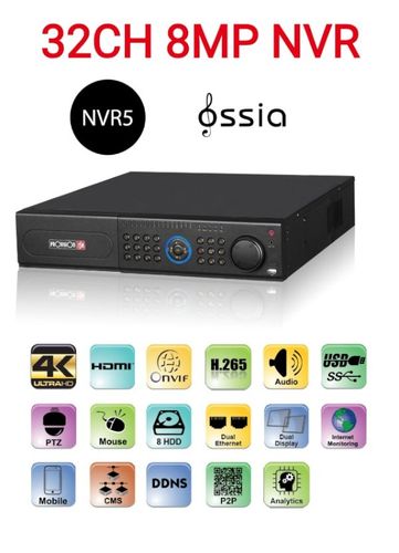 מערכת הקלטה לשלושים ושתיים מצלמות Provision 8MP NVR5-32800 2U