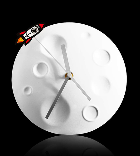 שעון קיר ירח Rocket Moon Clock