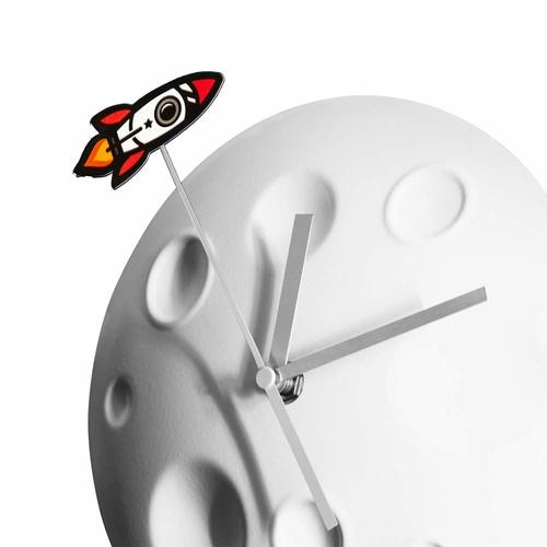 שעון קיר ירח Rocket Moon Clock