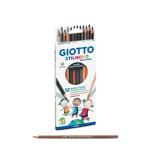 12 עפרונות צבעוניים בגווני גוף Giotto Stilnovo
