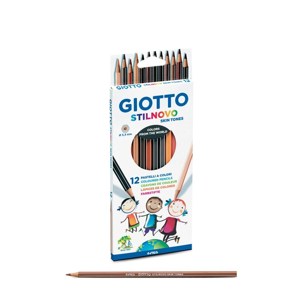 12 עפרונות צבעוניים בגווני גוף Giotto Stilnovo