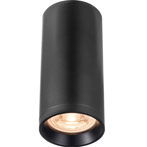 צילנדר שחור 60x130 מ"מ GU10 בהספק 7W