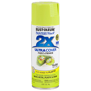 ספריי צבע כולל שכבת יסוד צבע ירוק ליים   -  ULTRA COVER 2X Gloss Key Lime Rust-Oleum