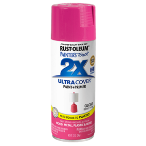 ספריי צבע כולל שכבת יסוד צבע ורוד מבריק    -  ULTRA COVER 2X Gloss Berry Pink Rust-Oleum