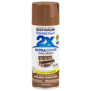 ספריי צבע כולל שכבת יסוד צבע ערמון מבריק - ULTRA COVER 2X Gloss Chestnut Rust-Oleum