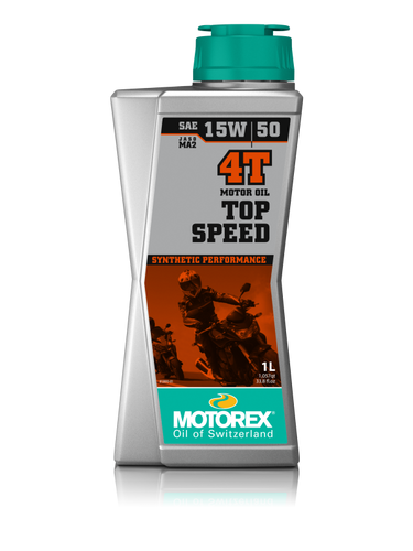 שמן מנוע מוטורקס 4 פעימות 15W50 נפח 1 ליטר - MOTOREX TOP SPEED 4T