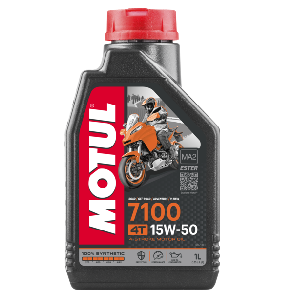 שמן מנוע 4 פעימות 15W50 מוטול 1 ליטר - MOTUL 7100