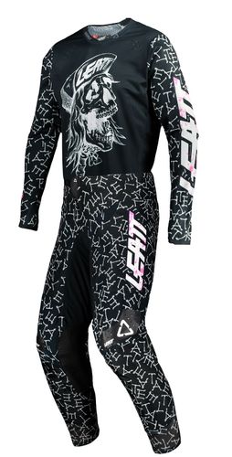 חליפת ליט 4.5 שחור/לבן -  LEATT MOTO 4.5 LITE SKULL