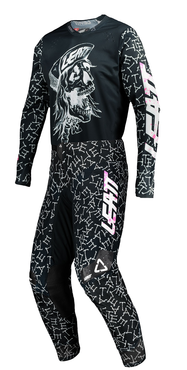 חליפת ליט 4.5 שחור/לבן -  LEATT MOTO 4.5 LITE SKULL
