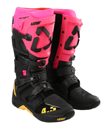 מגף רכיבה ליט שחור / ורוד  - LEATT BOOTS GPX 4.5 80's