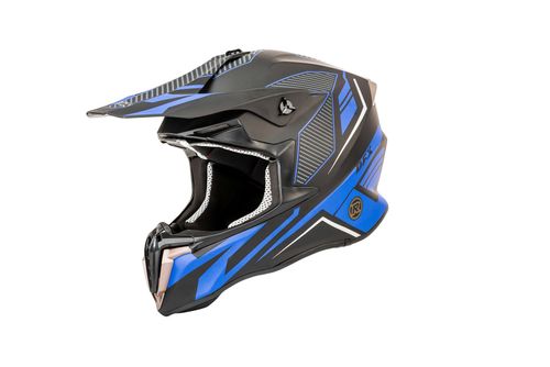 מבצע קסדת שטח שחור / כחול מט DFX HELMET + משקפי אבק מתנה
