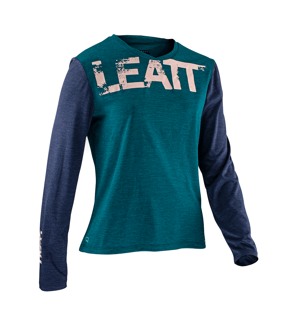חולצת רכיבה ארוכה לנשים ליט כחול - LEATT JERSEY MTB 2.0 JADE