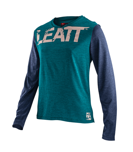 חולצת רכיבה ארוכה לנשים ליט כחול - LEATT JERSEY MTB 2.0 JADE