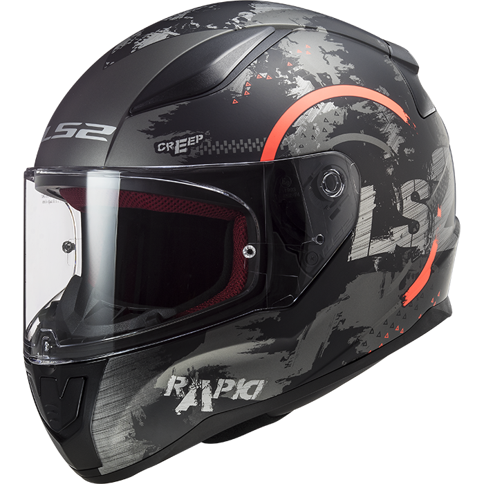 קסדת אל אס 2 רפיד כתום / טיטניום LS2 FF353 RAPID CIRCLE
