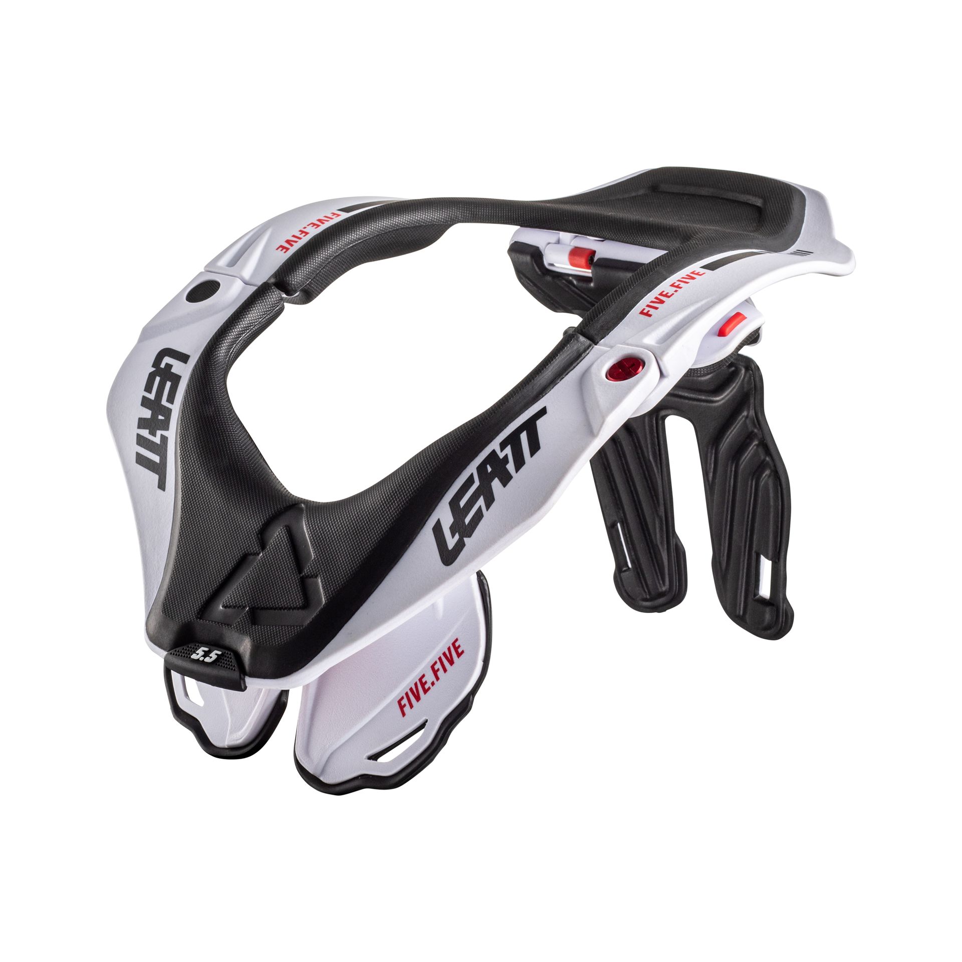 מגן צוואר ליט 5.5 שחור / לבן - LEATT NECK BRACE GPX 5.5 WHITE V22