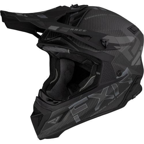 קסדת אפ אקס אר הליום קרבון שחור/אפור FXR HELIUM CARBON ALLOY V22
